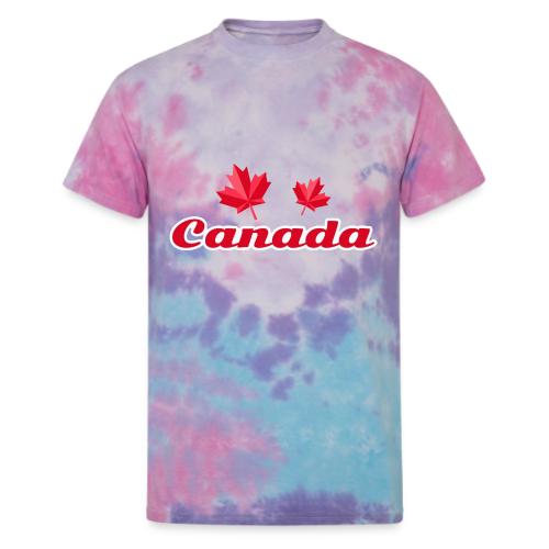 Canada with two maple leaves - Unisex Tie Dye T-Shirt