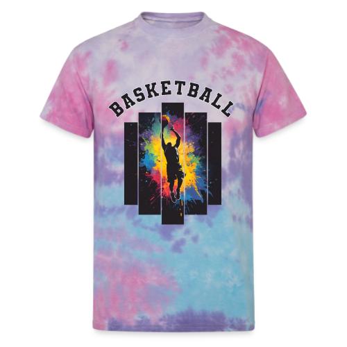Basketball Slam Dunk Splash Design - Unisex Tie Dye T-Shirt