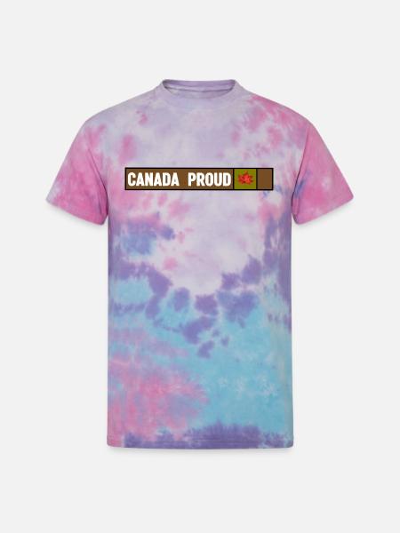 Canada Proud Camo - Unisex Tie Dye T-Shirt - cotton candy