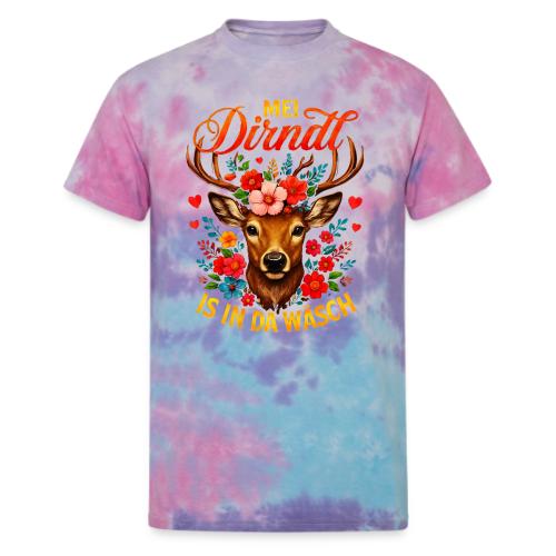 Mei Dirndl is in da Wäsch - Unisex Tie Dye T-Shirt