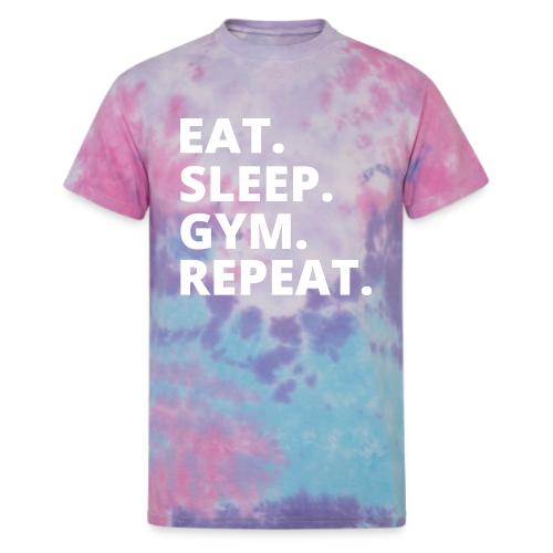 Eat Sleep Gym - Fitness Apparel & Workout Merch - Unisex Tie Dye T-Shirt