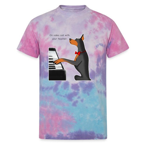 On video call with your teacher - Unisex Tie Dye T-Shirt