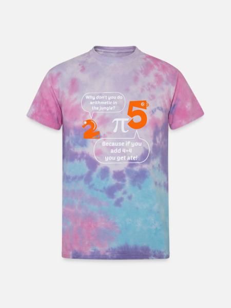 Arithmetic in the jungle - Unisex Tie Dye T-Shirt - cotton candy