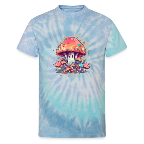 Mushroom Fun Room - Unisex Tie Dye T-Shirt