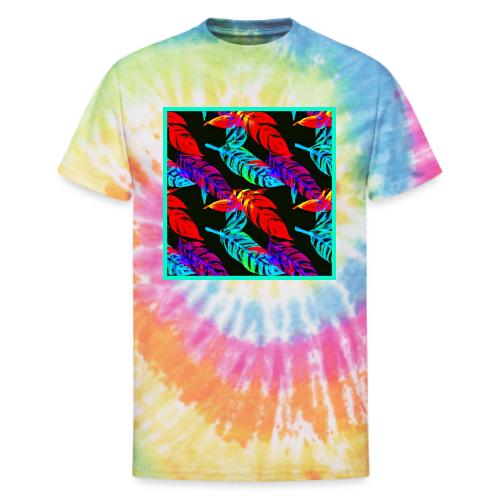 Neon Luminous Foliage Elegance - Unisex Tie Dye T-Shirt