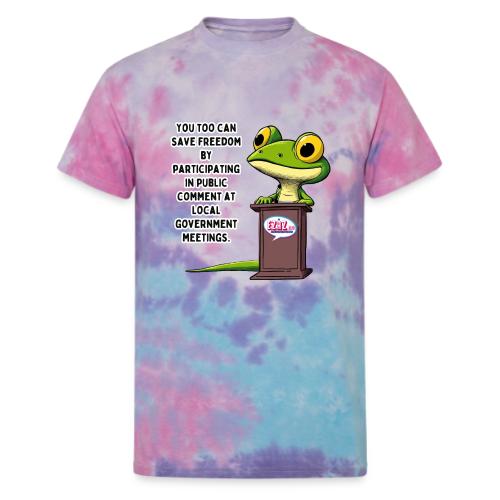 Public Comment Lizard Design - Unisex Tie Dye T-Shirt