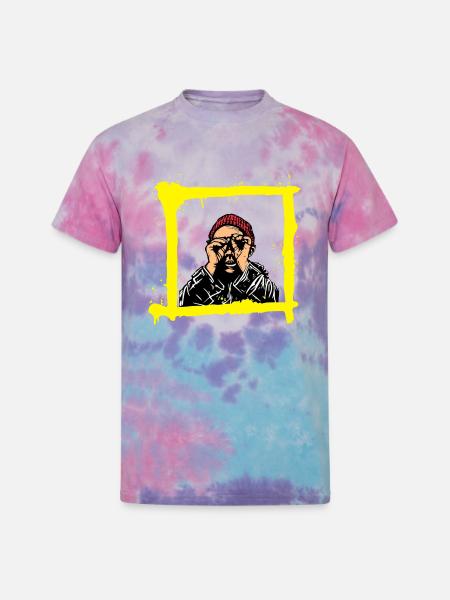 Looking Away - Unisex Tie Dye T-Shirt - cotton candy