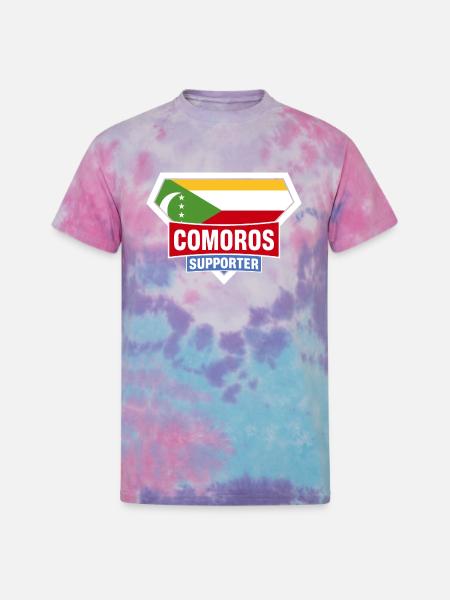 Comoros Supporter - Unisex Tie Dye T-Shirt - cotton candy