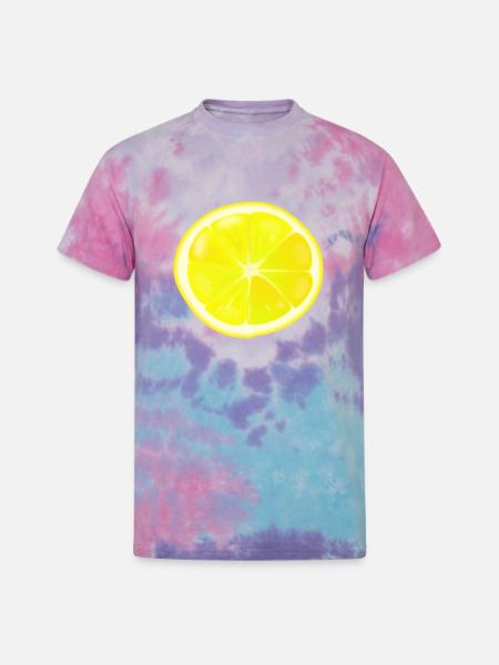 Lemon slice - Unisex Tie Dye T-Shirt - cotton candy