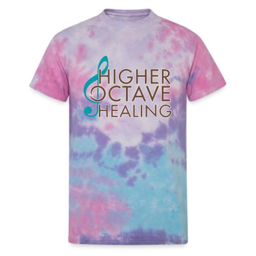 Higher Octave Healing Logo - Unisex Tie Dye T-Shirt