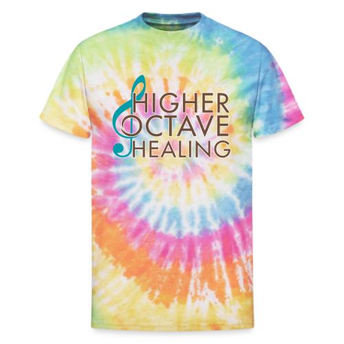 Higher Octave Healing Logo - Unisex Tie Dye T-Shirt