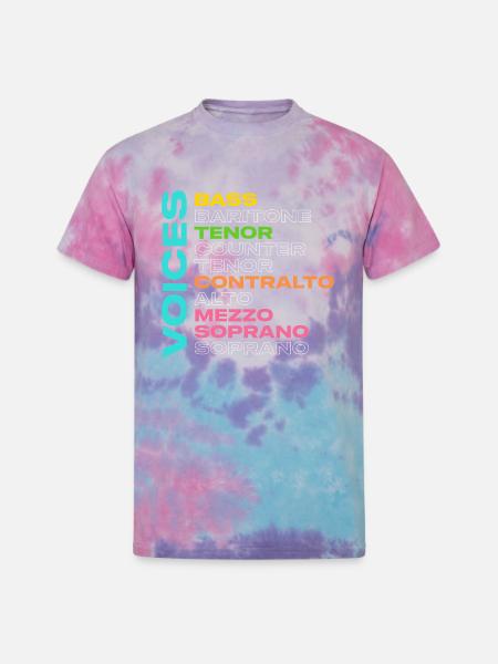 Voices - Unisex Tie Dye T-Shirt - cotton candy