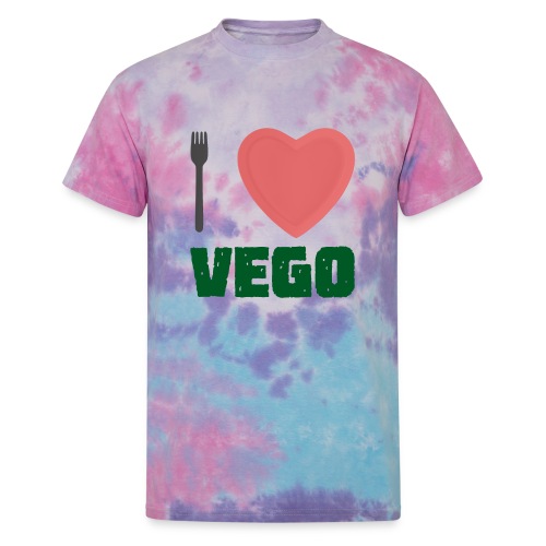 I love Vego - Clothes for vegetarians - Unisex Tie Dye T-Shirt