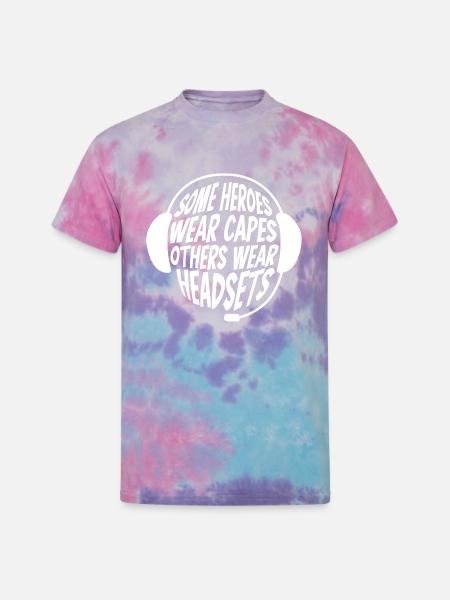 Funny 911 Dispatcher - Unisex Tie Dye T-Shirt - cotton candy