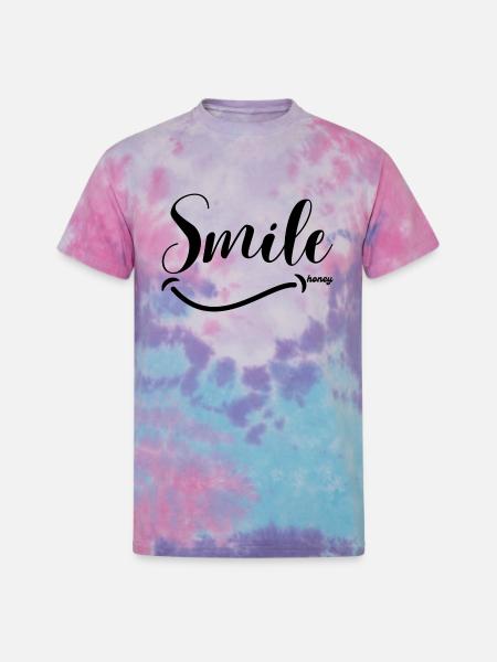 smile honey - Unisex Tie Dye T-Shirt - cotton candy