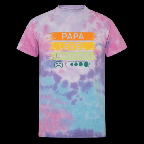 Papa Level Unlocked! - Unisex Tie Dye T-Shirt