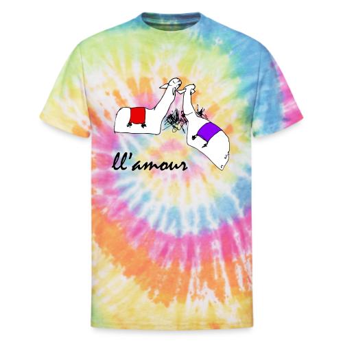 Llamour (color version). - Unisex Tie Dye T-Shirt