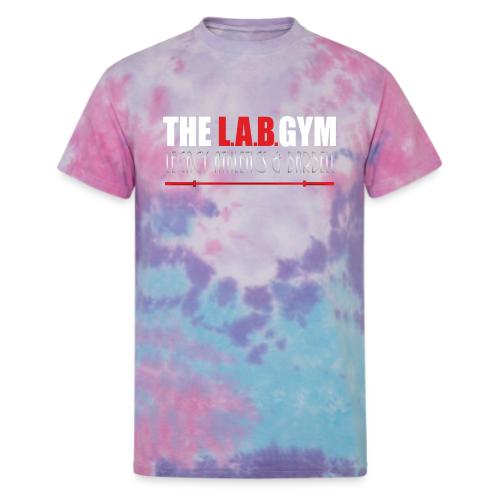 L A B Logo Standard Shirt Front - Unisex Tie Dye T-Shirt