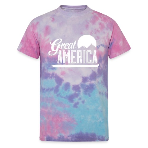 Great America Logo White - Unisex Tie Dye T-Shirt