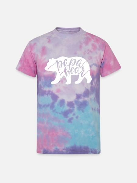 Papa Bear - Unisex Tie Dye T-Shirt - cotton candy