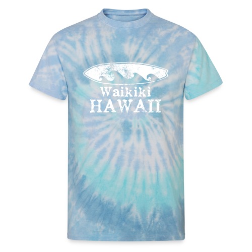 Waikiki Hawaii Surfboard Souvenirs Gifts Vacation - Unisex Tie Dye T-Shirt