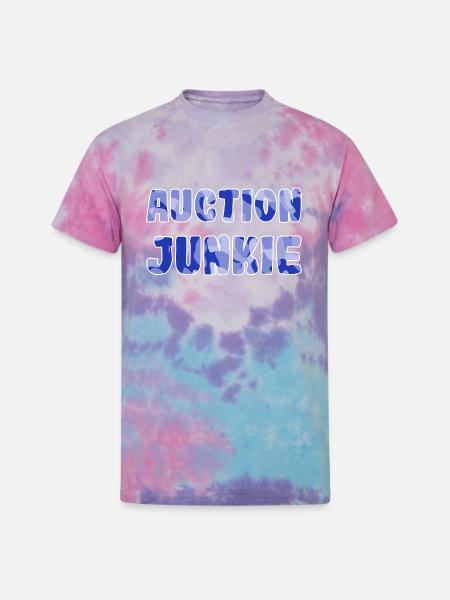 Auction Junkie blue camo - Unisex Tie Dye T-Shirt - cotton candy