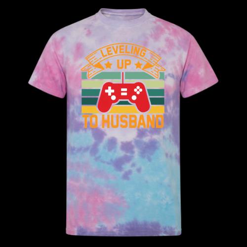 Leveling Up To Husband - Unisex Tie Dye T-Shirt
