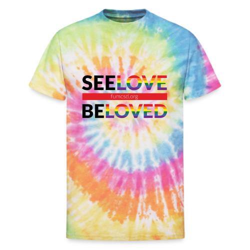 See Love, Be Loved at FUMCSD - Unisex Tie Dye T-Shirt