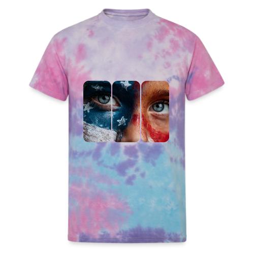 USA: Star-Spangled Glance - Unisex Tie Dye T-Shirt