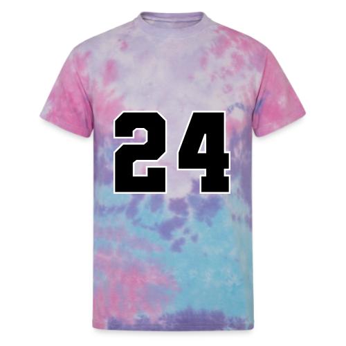 Varsity Number 24 College Font - Unisex Tie Dye T-Shirt