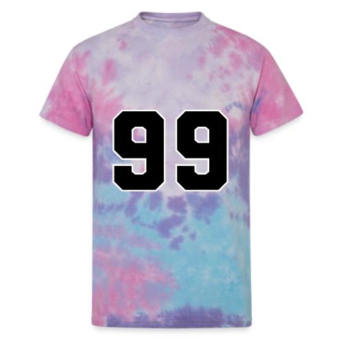 Varsity Number 99 Athletic Font - Unisex Tie Dye T-Shirt