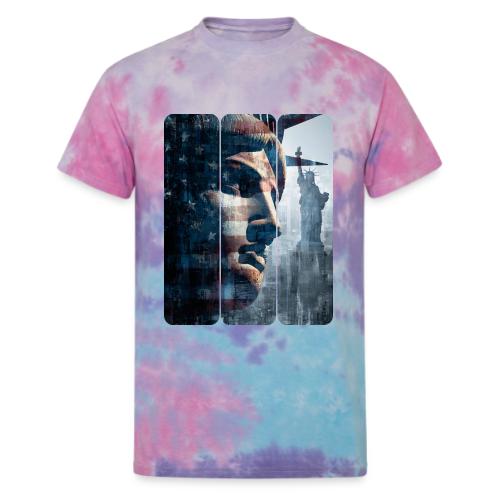 USA: Liberty in Three Visions - Unisex Tie Dye T-Shirt