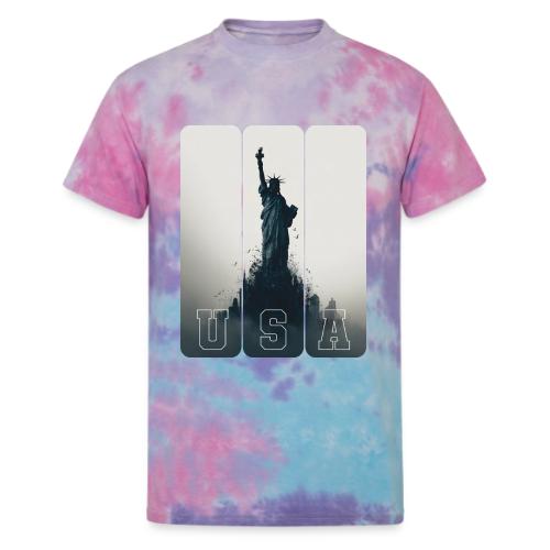 USA: Liberty Rising Over Manhattan - Unisex Tie Dye T-Shirt