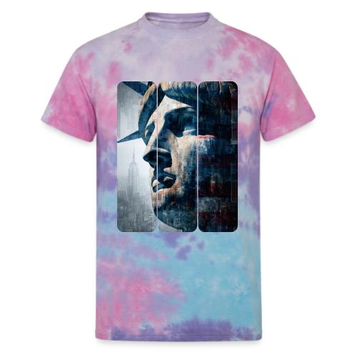 USA: Urban Liberty Triptych - Unisex Tie Dye T-Shirt