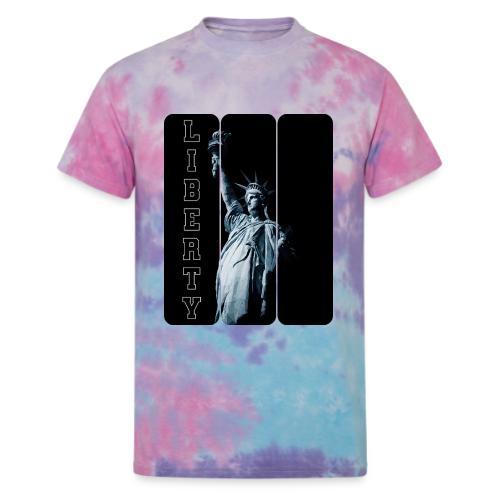 USA: Vertical Liberty - Unisex Tie Dye T-Shirt