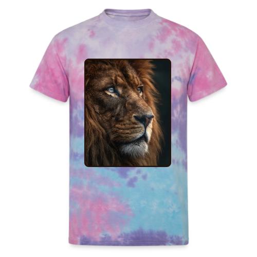 Lion Portrait Majestic Wildlife Design - Unisex Tie Dye T-Shirt