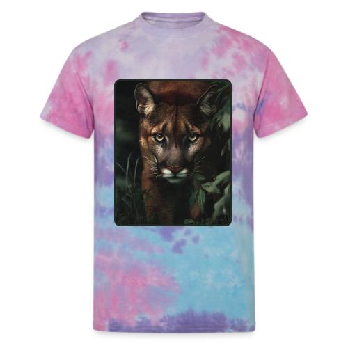 Cougar Jungle Predator Design - Unisex Tie Dye T-Shirt