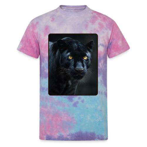 Black Panther Glowing Eyes Design - Unisex Tie Dye T-Shirt