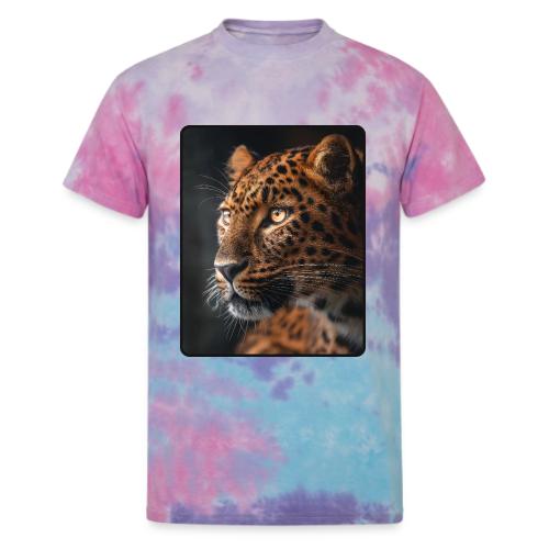 Amur Leopard Face Wildlife Design - Unisex Tie Dye T-Shirt