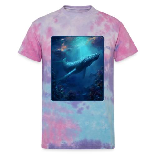 Humpback Whale Ocean Reef Design - Unisex Tie Dye T-Shirt