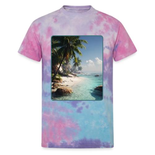 Tropical Beach Paradise Palm Design - Unisex Tie Dye T-Shirt