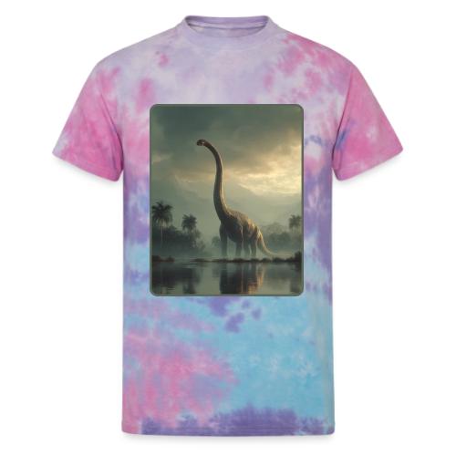 Brachiosaurus Misty Lake Design - Unisex Tie Dye T-Shirt