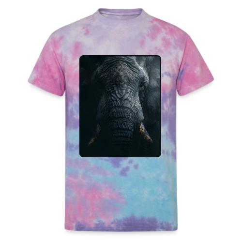 Shadow Elephant Intense Eyes Design - Unisex Tie Dye T-Shirt