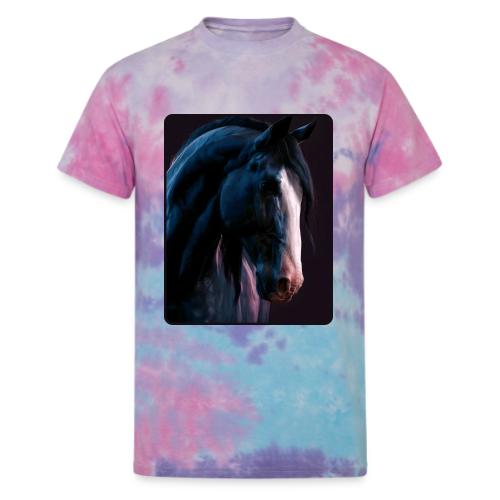 Noble Horse Cinematic Portrait Design - Unisex Tie Dye T-Shirt