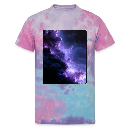 Purple Nebula Space Design - Unisex Tie Dye T-Shirt