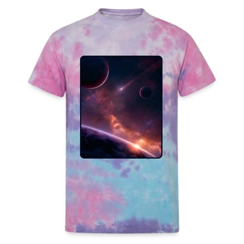 Cosmic Sunset Nebula Space Art - Unisex Tie Dye T-Shirt