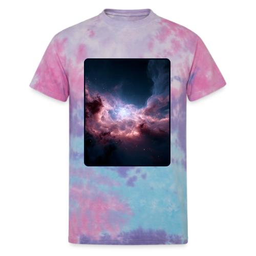 Radiant Cosmic Nebula Artwork - Unisex Tie Dye T-Shirt