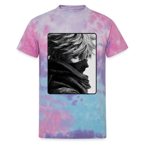 Battle-Worn Ninja Portrait - Unisex Tie Dye T-Shirt