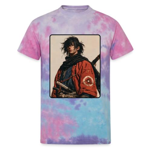 Young Samurai Warrior Portrait - Unisex Tie Dye T-Shirt