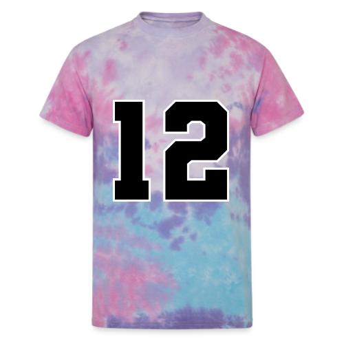 Varsity Number 12 Sports Design - Unisex Tie Dye T-Shirt